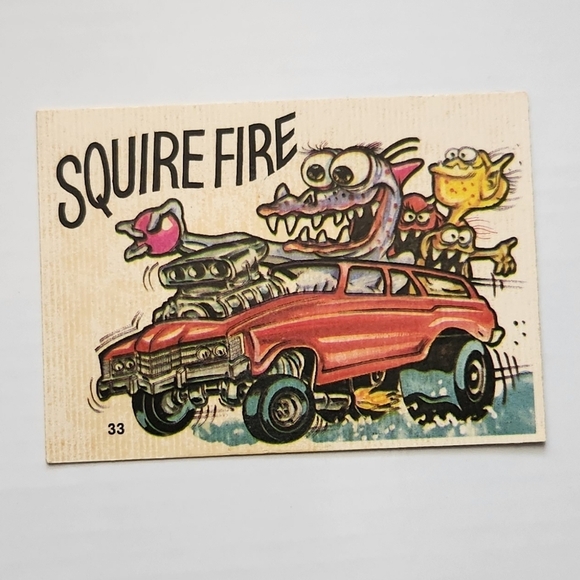 racing car Other - 🔥 Vintage 1970s Odd Rods "Squire Fire" Sticker #33 🔥